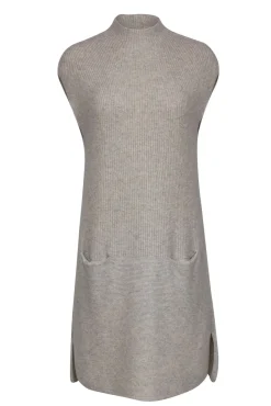 Vince - Tan Sleeveless Knit Dress w/ Pockets Sz M