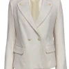 Vince - White Woven Tweed Double Breasted Jacket Sz 6