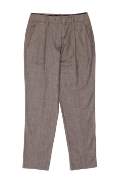Weekend Max Mara - Brown Hounds-Tooth Pleated Waist Pant Sz 4