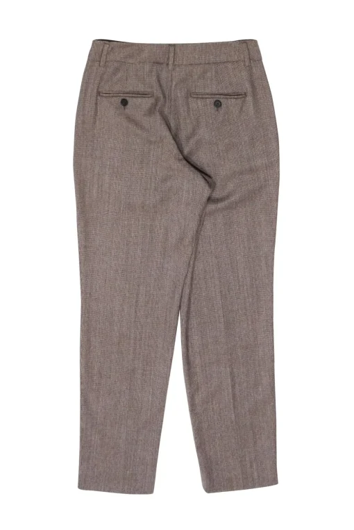 Weekend Max Mara - Brown Hounds-Tooth Pleated Waist Pant Sz 4