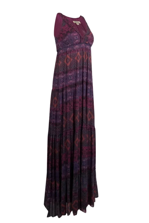 Weston - Purple, Pink, & Green Boho Print Maxi Dress Sz S