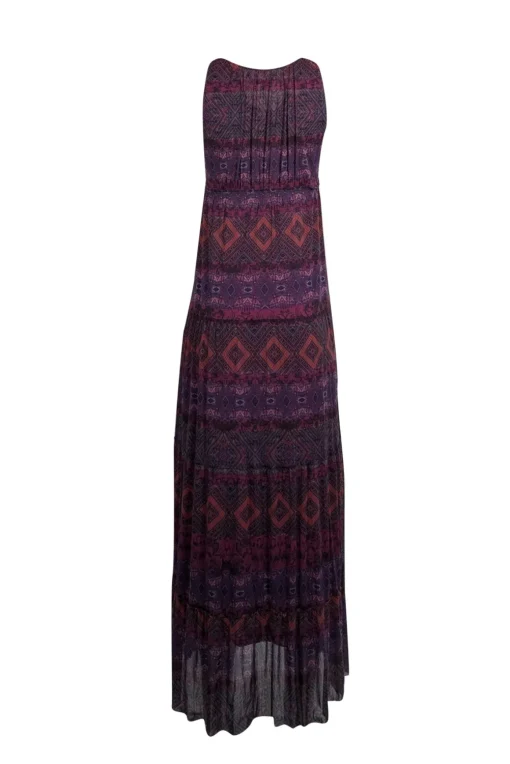 Weston - Purple, Pink, & Green Boho Print Maxi Dress Sz S