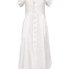 Whit - Off-the-Shoulder Linen Blend Dress Sz 10