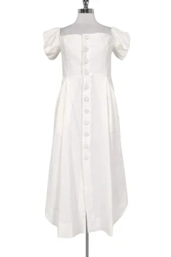Whit - Off-the-Shoulder Linen Blend Dress Sz 10