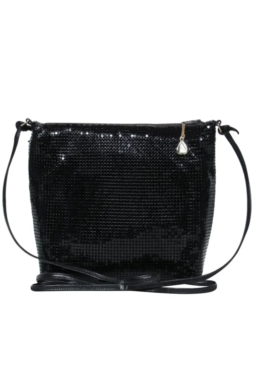 Whiting & Davis - Black Sequin Crossbody
