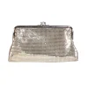 Whiting & Davis - Silver Chain Metal Metallic Mini Clutch Bag