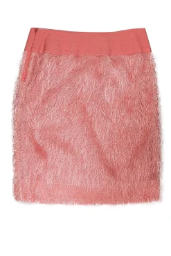 Worth New York - Pink Fringe Pencil Skirt Sz 2