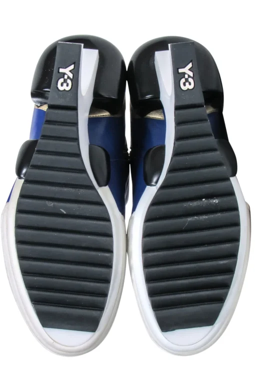 Y-3 Yohji Yamamoto - Blue Leather Abstract Bootie Sz 6.5