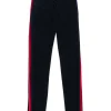 Yeezy Season 5 - Black Lace-Up Leggings w/ Red & Navy Stripes Sz XS