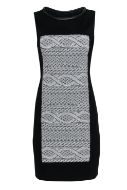 Yoana Baraschi - Black & White Knit Sleeveless Dress Sz 6