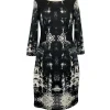 Yoana Baraschi - Black & White Printed Bodycon Dress Sz 6