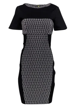 Yoana Baraschi - Black & White Textured Sheath Dress Sz 8