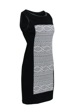 Yoana Baraschi - Black & White Knit Sleeveless Dress Sz 6