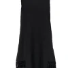 Yoana Baraschi - Black Sleeveless Midi Dress w/ Lace Trim Hem Sz XS