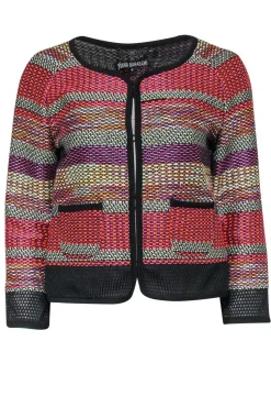 Yoana Baraschi - Multicolor Stitched Tweed Jacket Sz 6