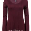 Yoana Baraschi - Oxblood V-Neck Sweater w/ Fringe Sz S