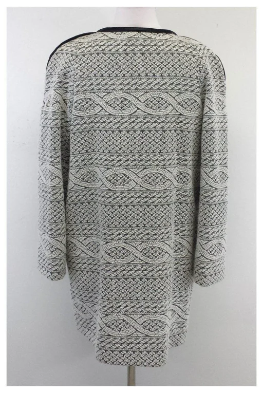 Yoana Baraschi - White & Black Knit Coat Sz 8