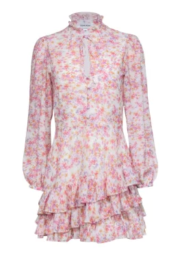 Yumi Kim – Pink, Purple & Orange Floral Print Dress Sz XS