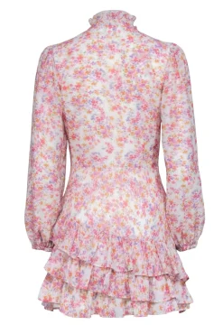 Yumi Kim – Pink, Purple & Orange Floral Print Dress Sz XS