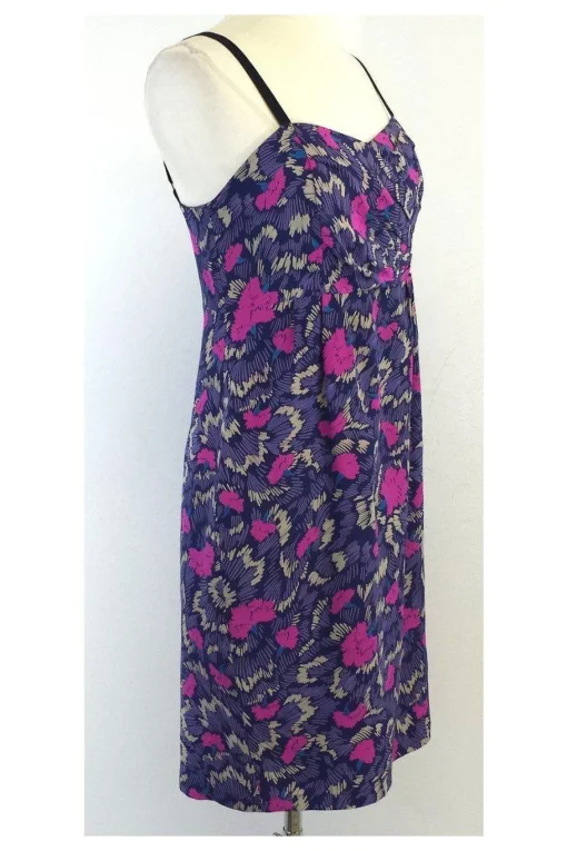 Yumi Kim - Purple & Blue Floral Silk Dress Sz M