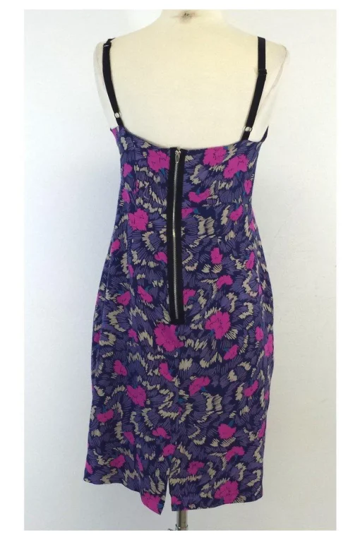 Yumi Kim - Purple & Blue Floral Silk Dress Sz M
