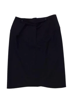 Yves Saint Laurent - Black Wool Skirt Sz 10