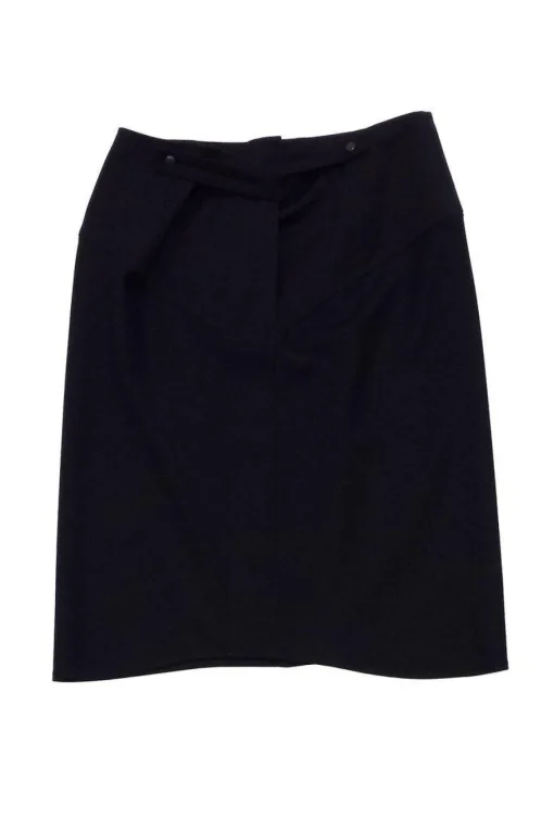 Yves Saint Laurent - Black Wool Skirt Sz 10