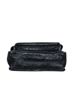 Yves Saint Laurent - Black Patent Leather Chevron 