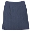 Yves Saint Laurent - Grey Jacquard Side Slit Skirt Sz 8