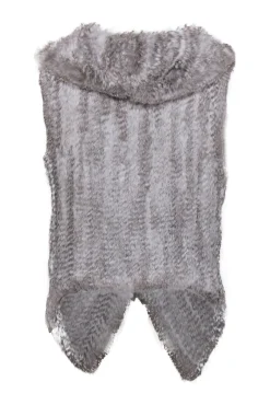 Yves Salomon - Grey Mix Rabbit Fur Vest Sz 0