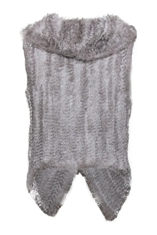 Yves Salomon - Grey Mix Rabbit Fur Vest Sz 0