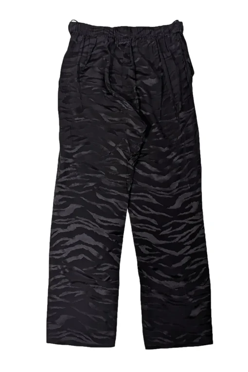 Zadig & Voltaire - Black Zebra Print Silk Straight Leg Pants Sz 10