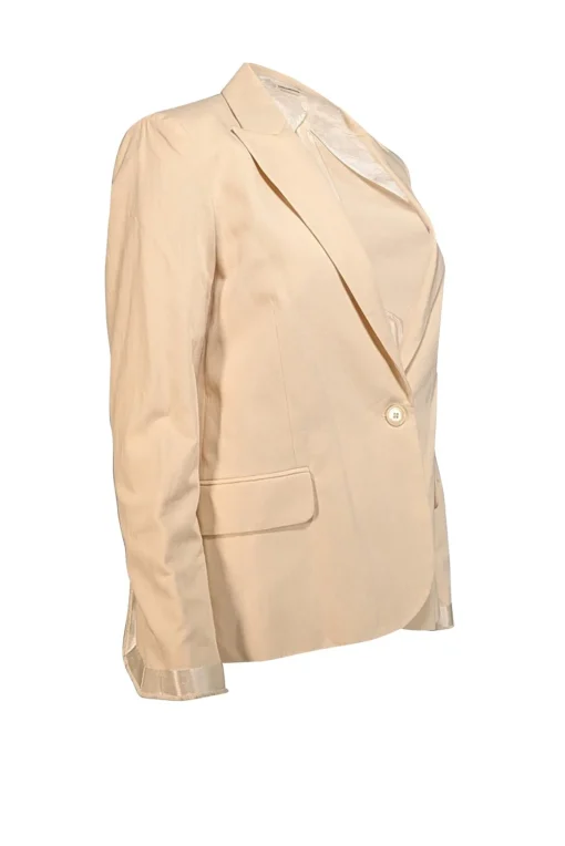 Zadig & Voltaire - Cream Cotton & Linen Blend Blazer Sz M