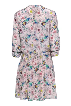 Zadig & Voltaire - Pale Pink Tattoo Print Silk 