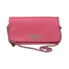 Zadig & Voltaire - Pink Grained Leather Double Chain Shoulder Bag