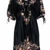 Zimmermann - Black Embroidered Oversized Shift Dress Sz 10